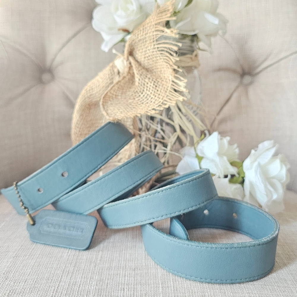 Vintage Coach Replacement Strap & Hangtag Set ( Ocean Blue )